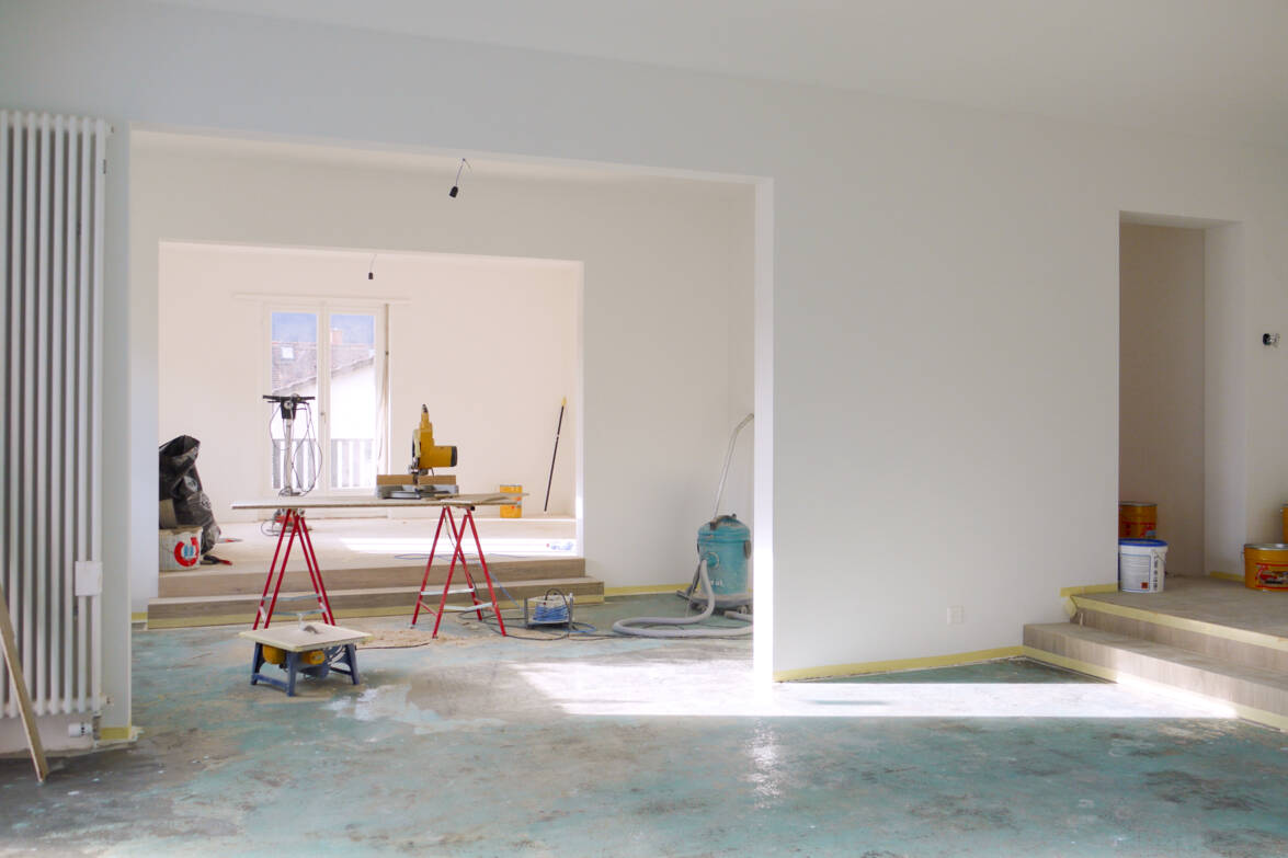 Baustelle, Durchbrüche Wohnraum