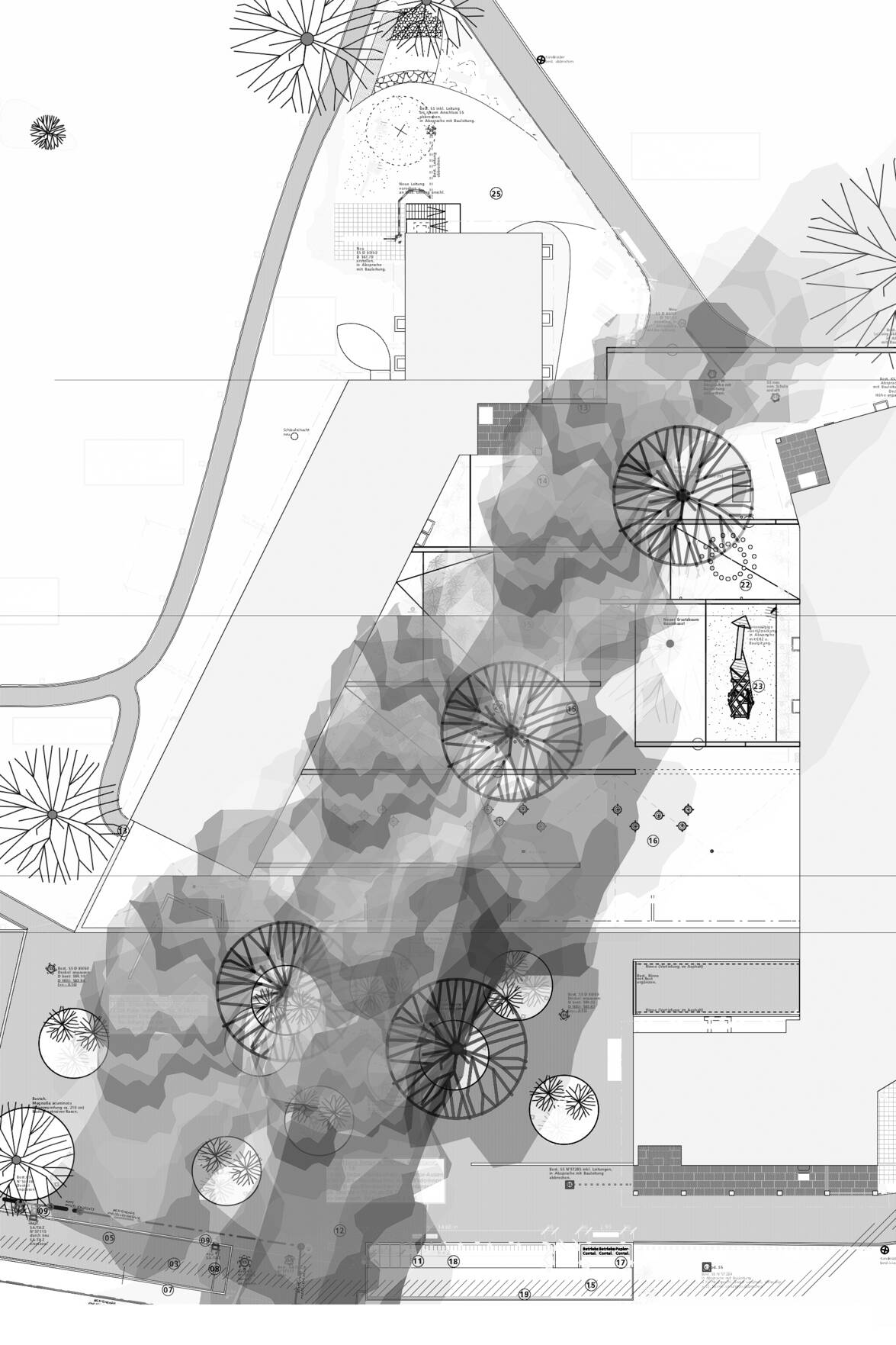 Schattenverlauf Bäume