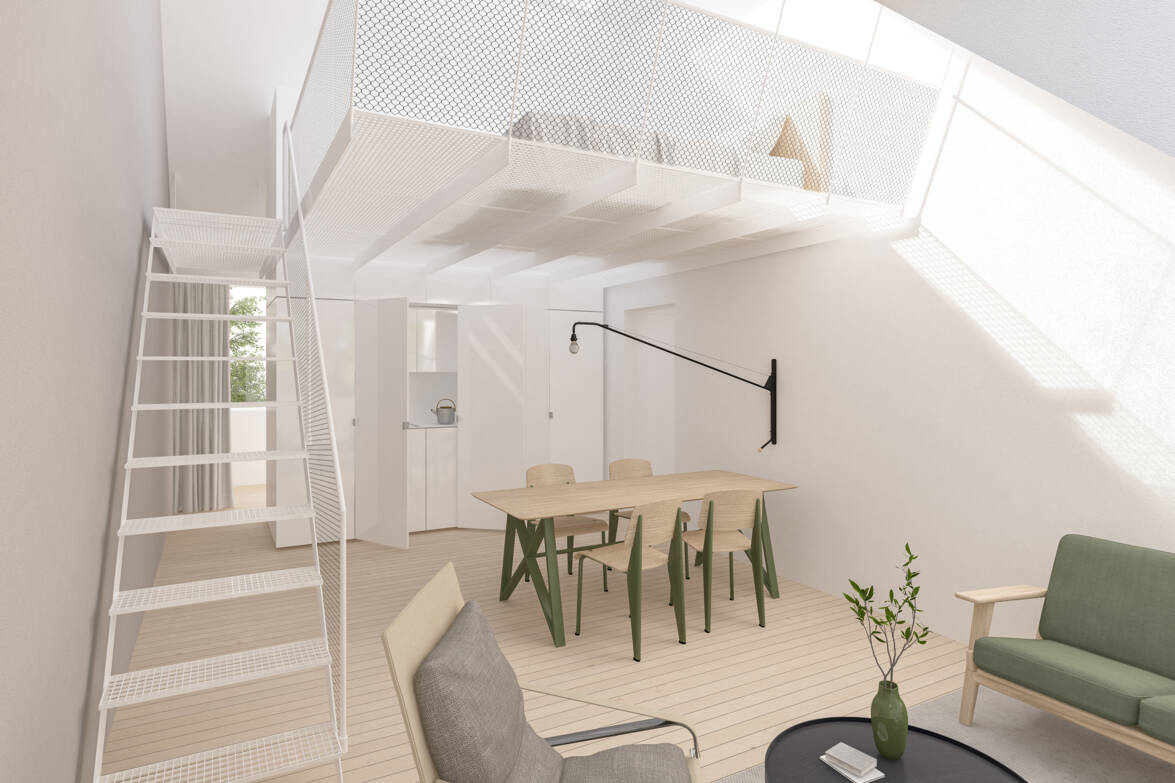 Visualisierung 1.-2. Dachgeschoss