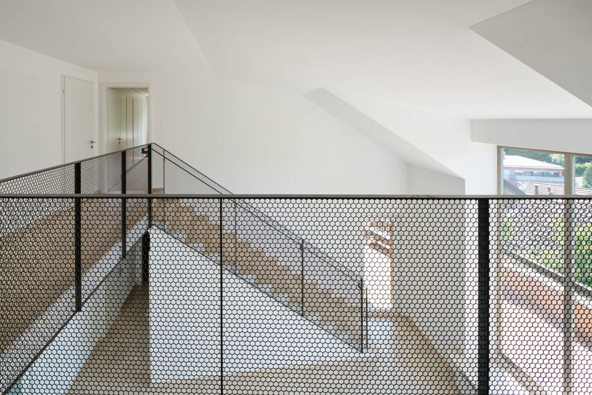 Wohnhalle, Blick von der Galerie im Obergeschoss