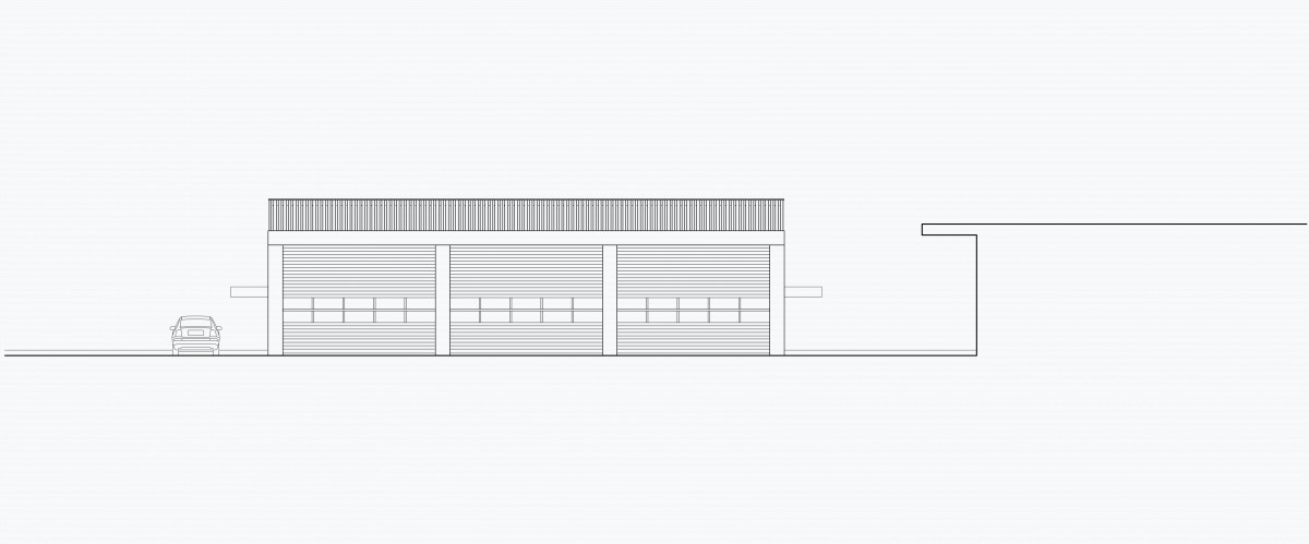 Nordansicht Torfront, mit Bestand