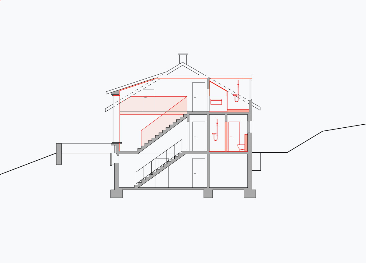 Querschnitt Wohnhalle